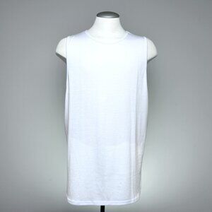 Coofandy Sleeveless Tank Top XL White Polyester Workout Muscle Tee